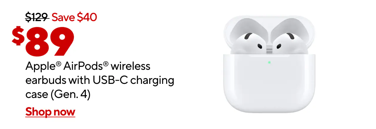 $20 Off Apple Airpods GEN 4