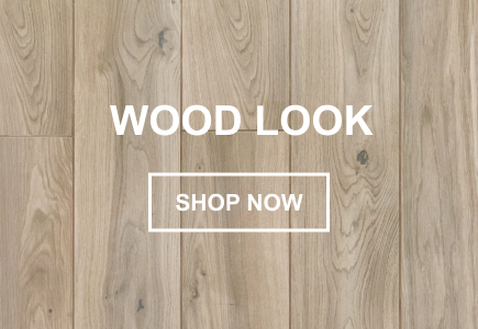 Text on image: Wood Look Image: Light brown wood-look tile