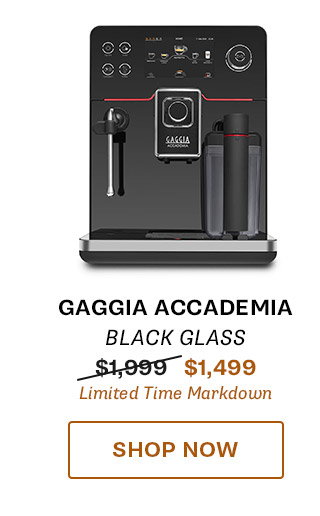 Gaggia Accademia in Black Glass