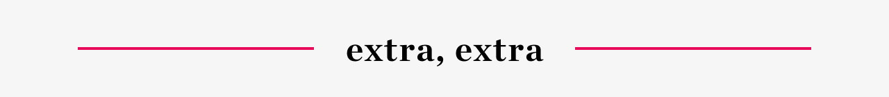 Extra, extra