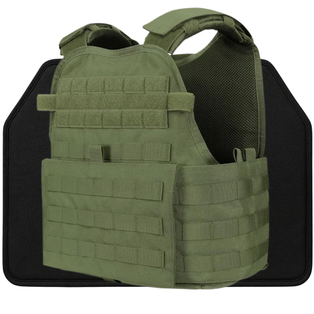 Olive Drab Green Plate Carrier with Cummerbund Level IV