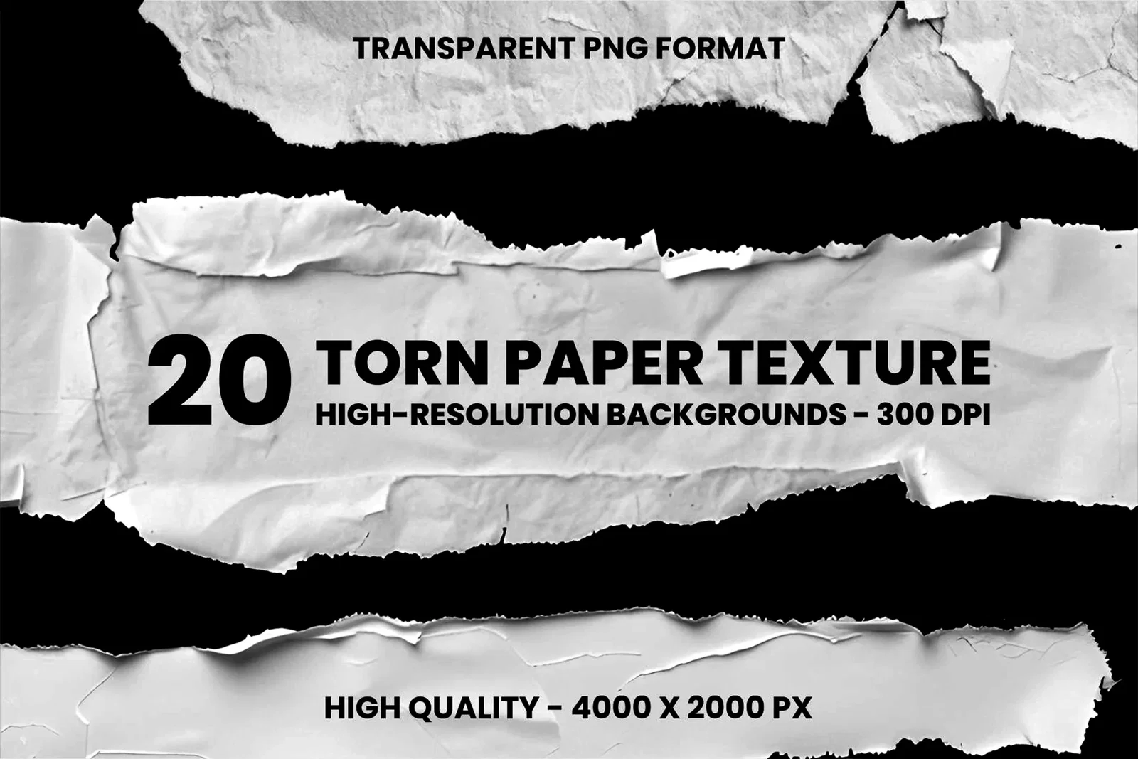 20 Torn Paper Texture Pack