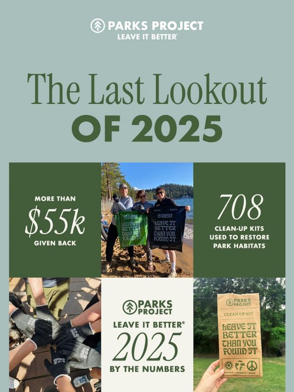 Parks Project: Leave it Better® 2025 By the Numbers 💚 | Milled
