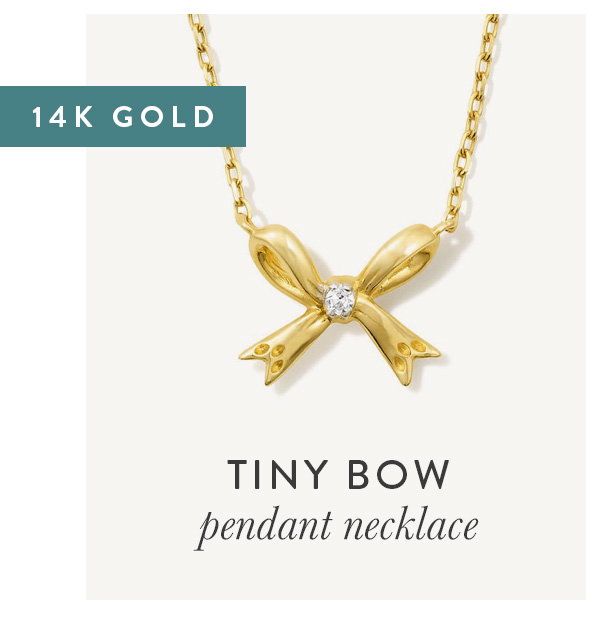 Tiny bow pendant necklace
