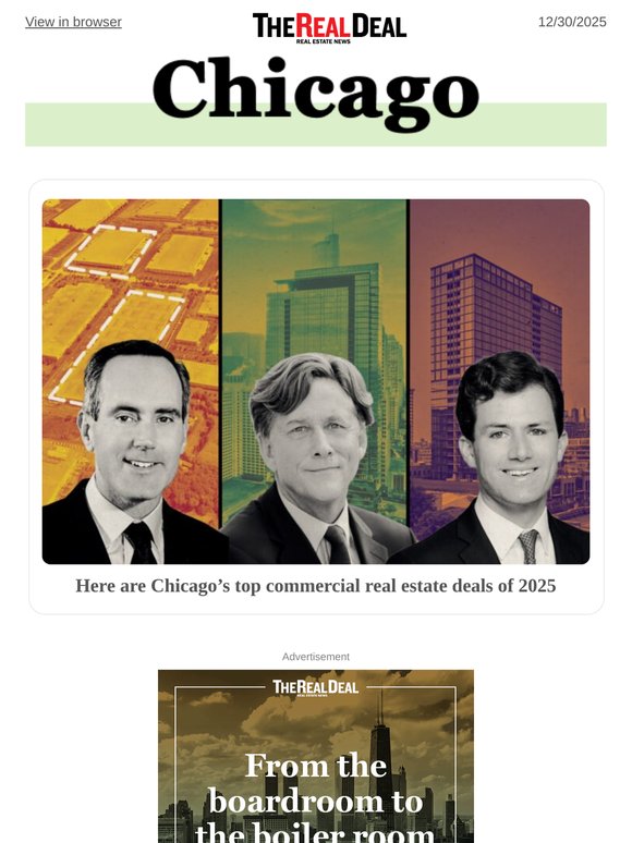 The Real Deal: Chicago’s top commercial real estate deals of 2025; City ...