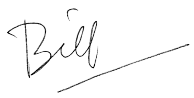 Bill's signature