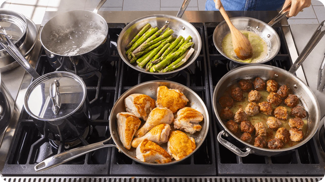 Cooking with the All-Clad cookware set