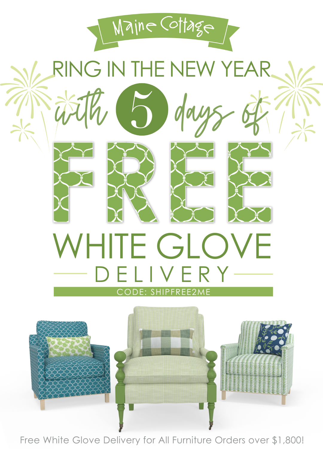 Ring in the New Year with FREE White Glove Delivery