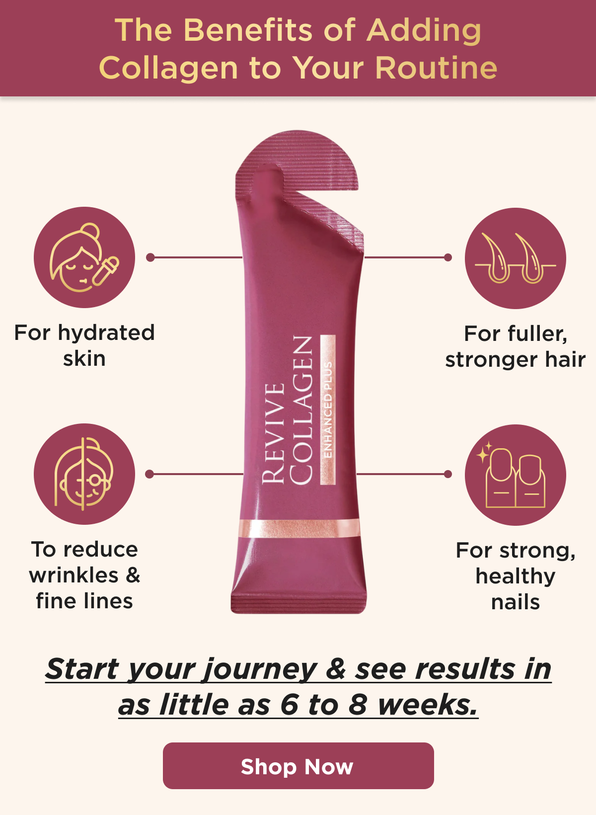 See results in as little as 6 to 8 weeks