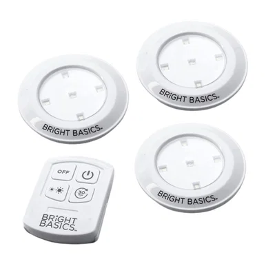 Bright Basics Ultra Thin Wireless LED Puck Light (3-Pack)