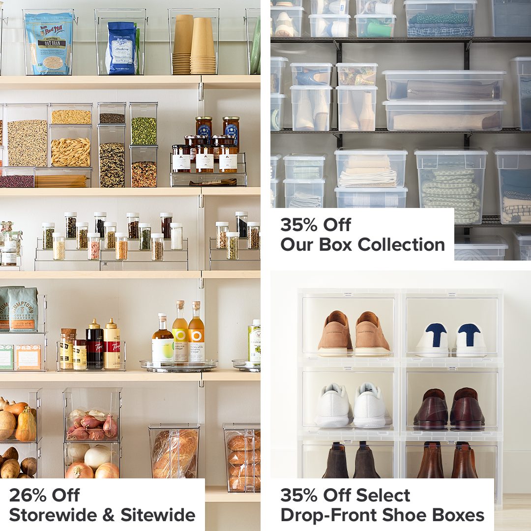 25 Percent Off Sitewide and Storewide + 35 Percent Off Our Box Collection and Select Drop-Front Shoe Boxes