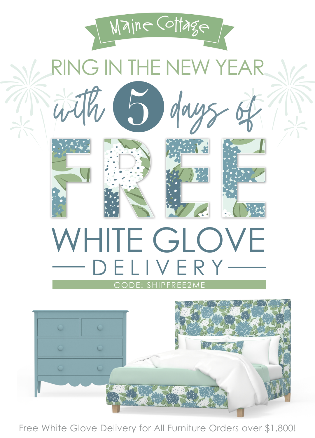 Ring in the New Year with FREE White Glove Delivery
