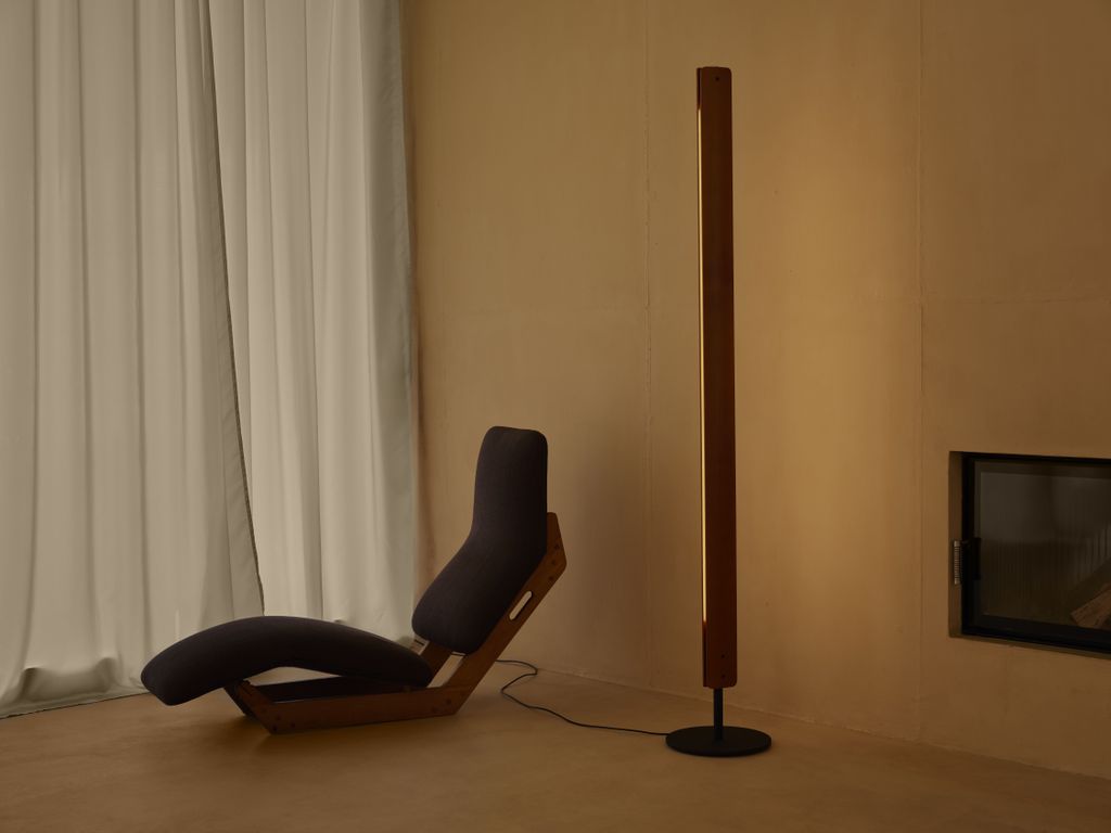 Tall wooden lighting
