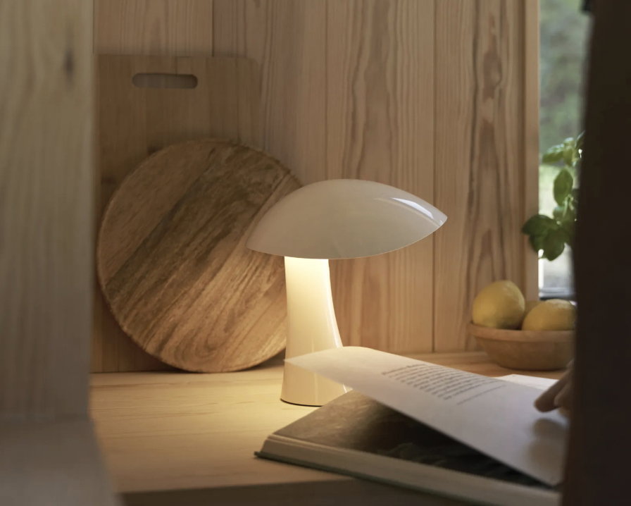 Softly glowing table lamp