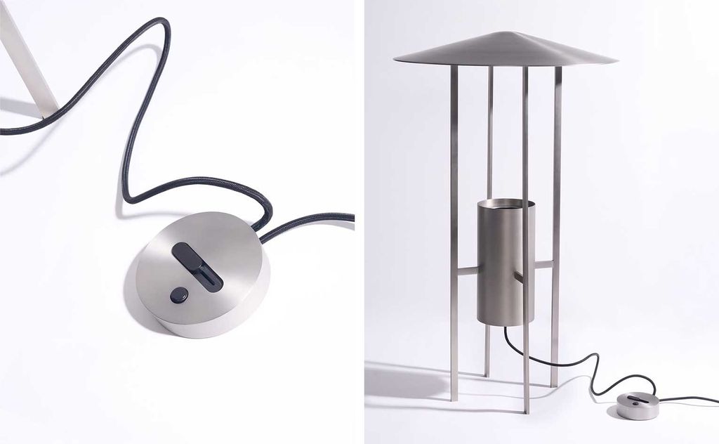 Metal floor light