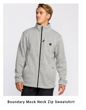 Boundary Mock Neck Zip Sweatshirt