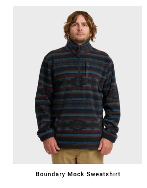 Boundary Mock Neck Zip Sweatshirt