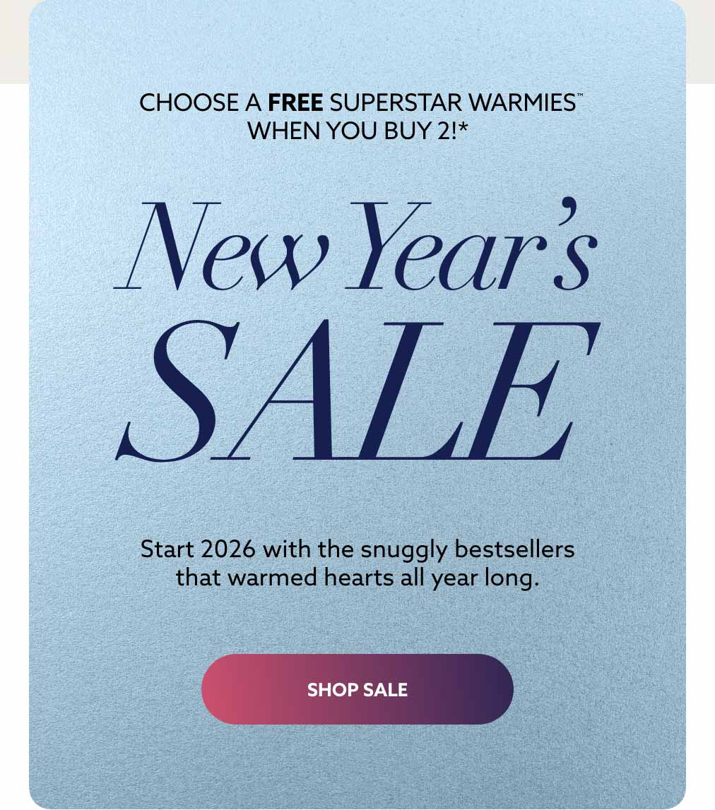 A silver text card. Shop New Year Sale.