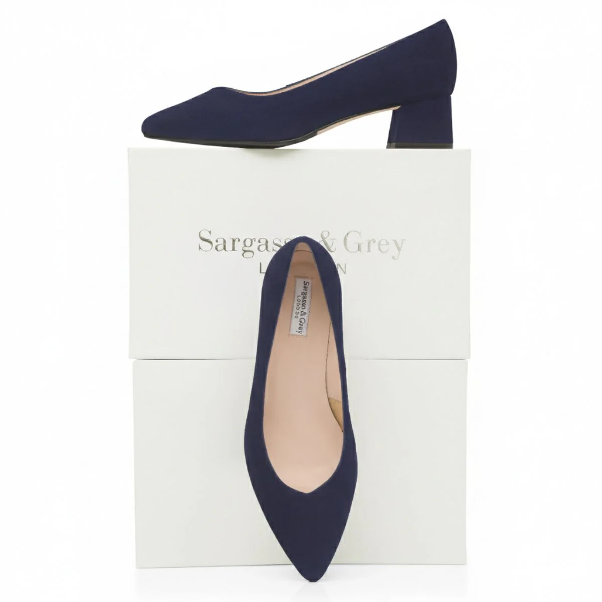 Image of Tori Extra-Wide Fit Courts - Navy Suede