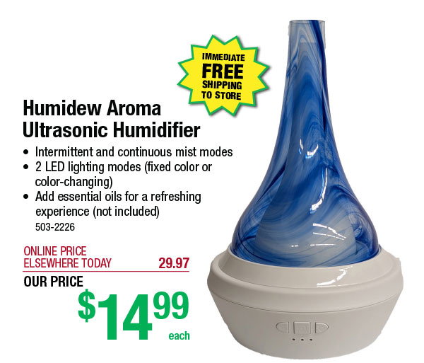 Humidew Aroma Ultrasonic Humidifier - ONLY $14.99!