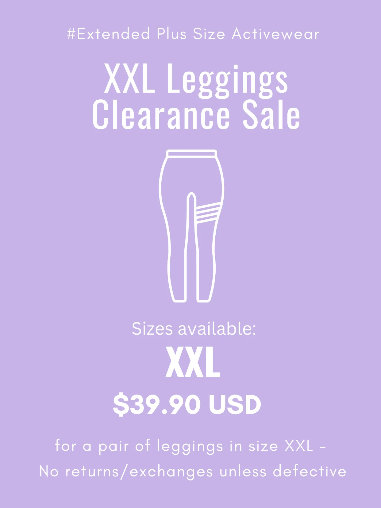 XXL Leggings Clearance Sale | Extended Plus Size Activewear | Limited Stock