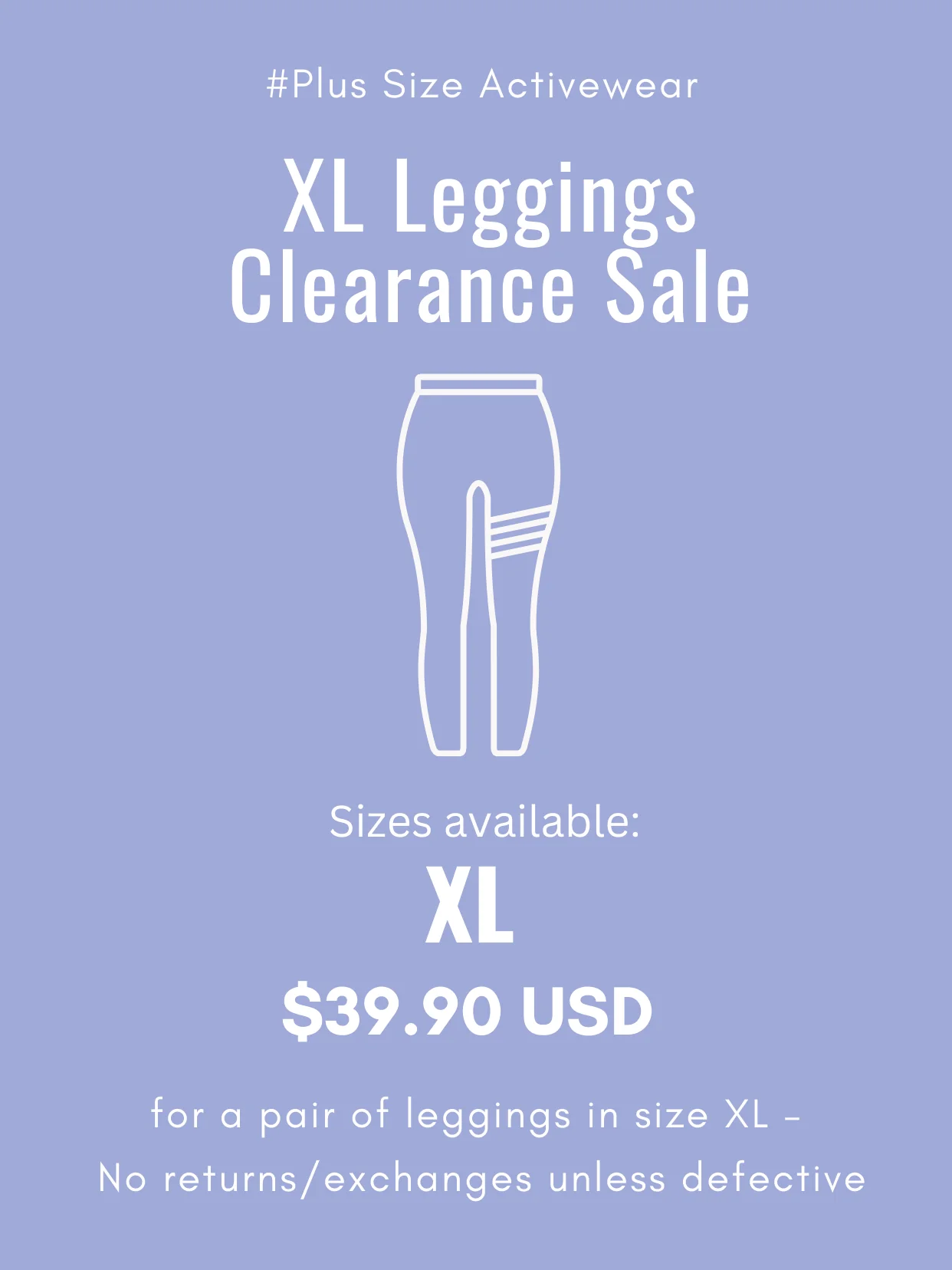 XL Leggings Clearance Sale | Plus Size Activewear | Limited Stock