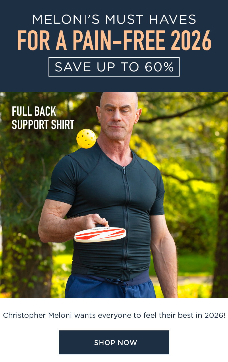 MELONI'S MUST HAVES FOR PAIN-FREE 2026 SAVE UP TO 60% SHOP MUST HAVES