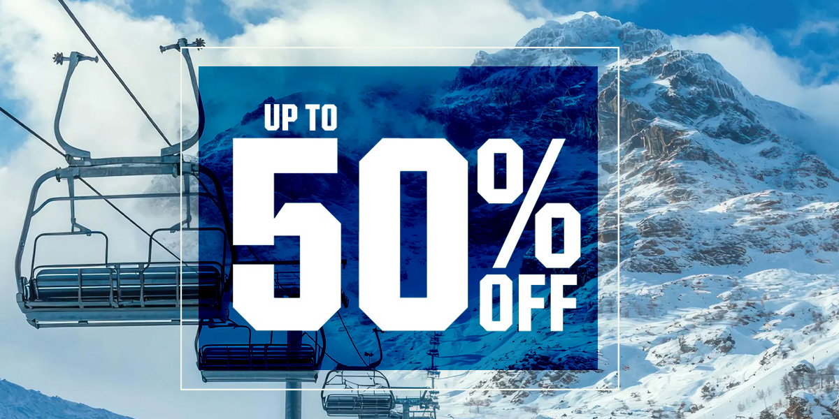  Up to 50% off.