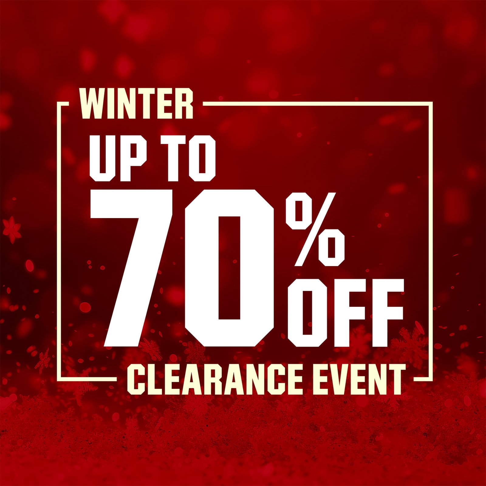  Winter clearance event. Up to 70% off.