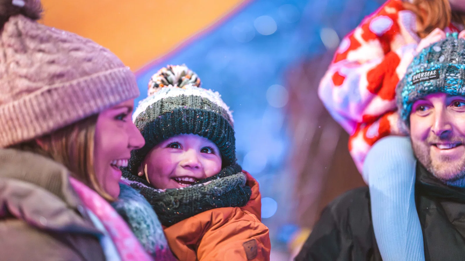family at winter