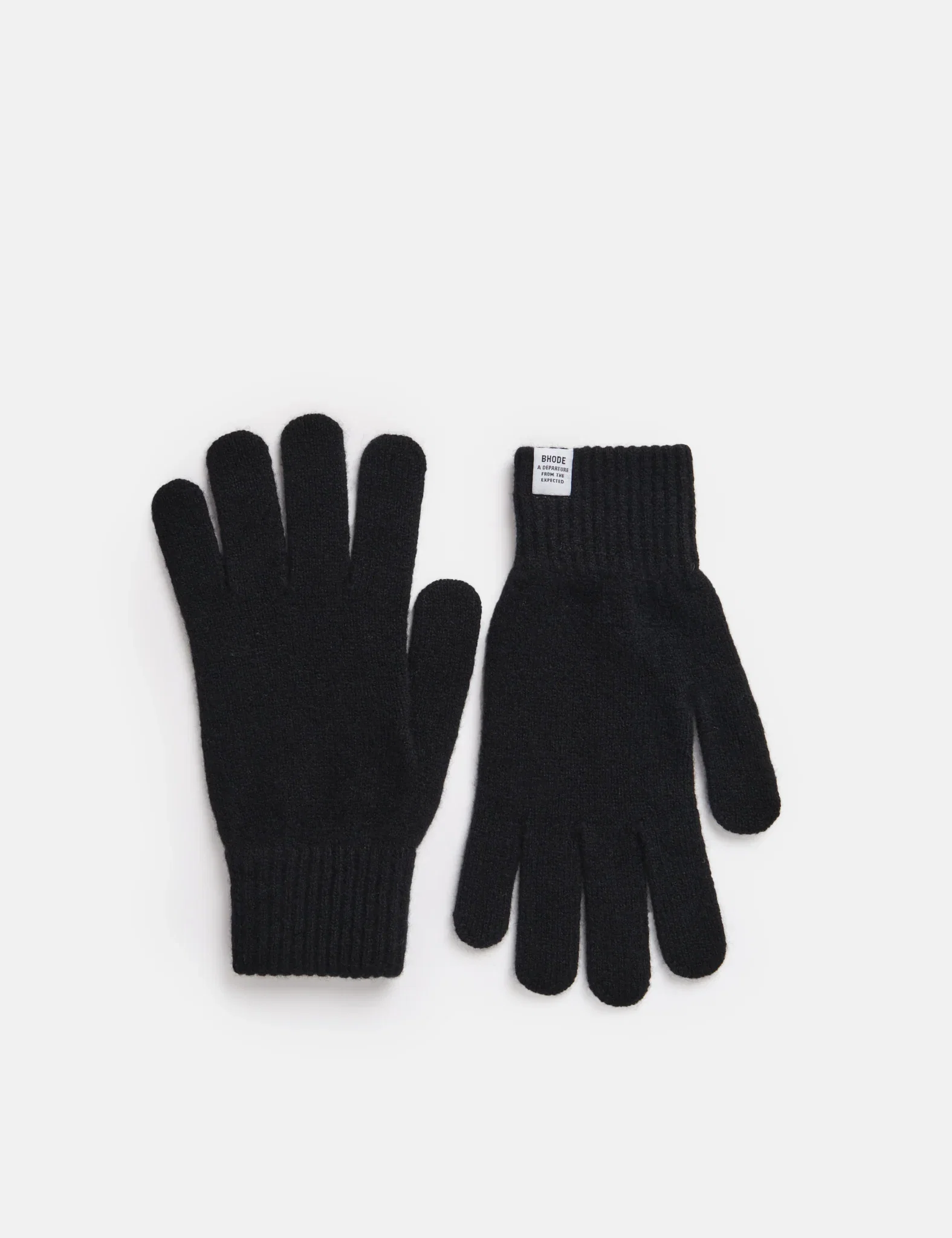 Image of Bhode Newlyn Wool Gloves Black