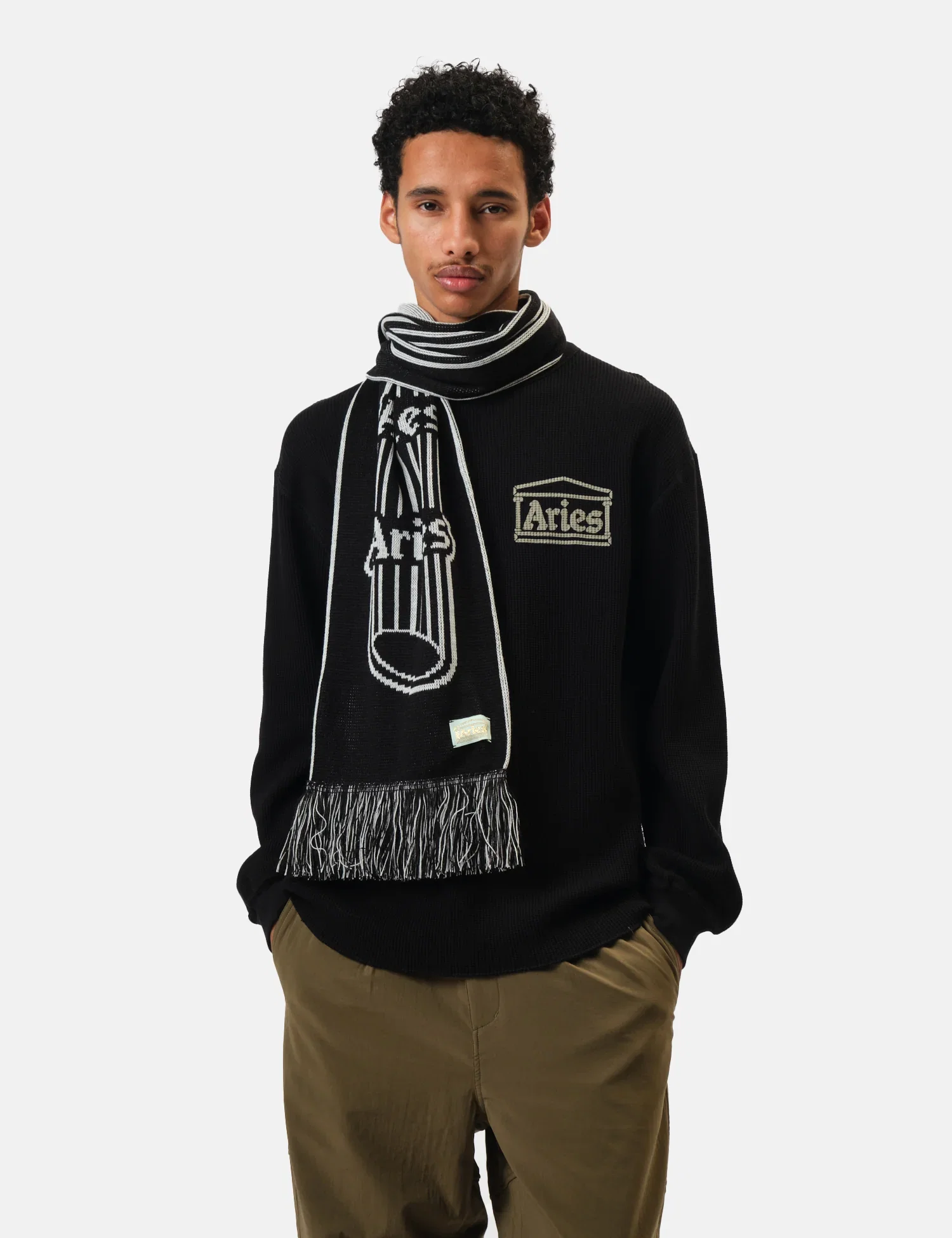 Image of Aries Column Scarf Black
