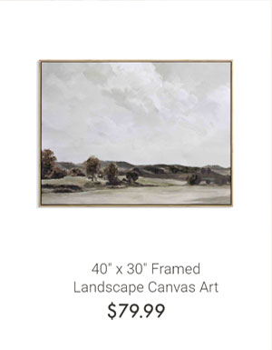 30" x 40" Framed Canvas Art