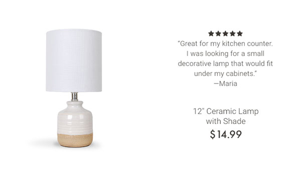 12" Ceramic Lamp w/ Shade