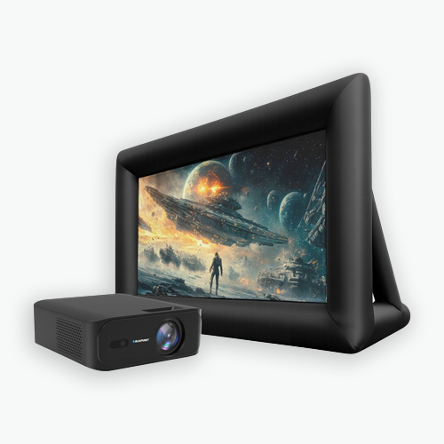Blaupunkt 1080p Projector with 140" Inflatable Screen
