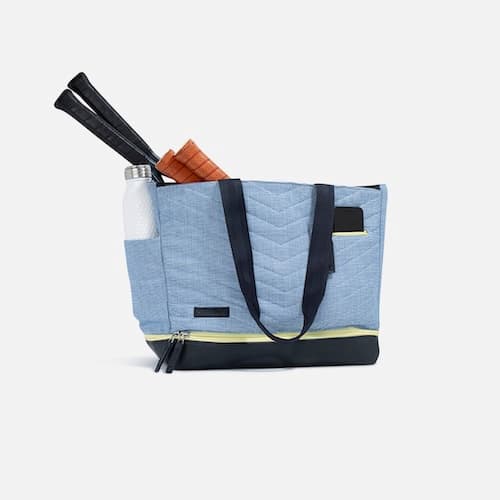 PARISII TENNIS TOTE in Royal & Lemon