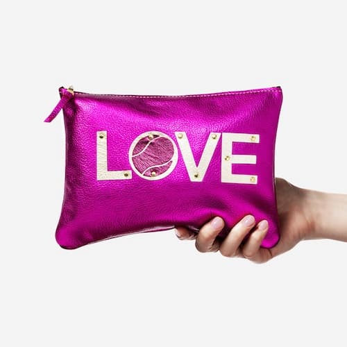 LEX CLUTCH COURTSIDE in Fuchsia LOVE Tennis