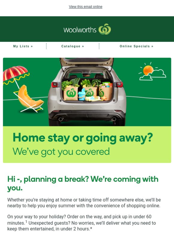 Woolworths: -save $15 off your shop instantly!