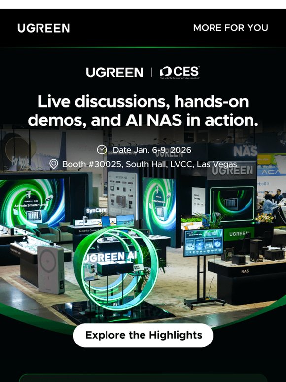UGREEN: 💥CES 2026 Live: UGREEN AI NAS Takes the Stage | Milled