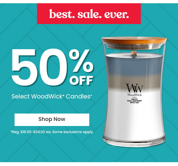 50% Off Select WoodWick® Candles