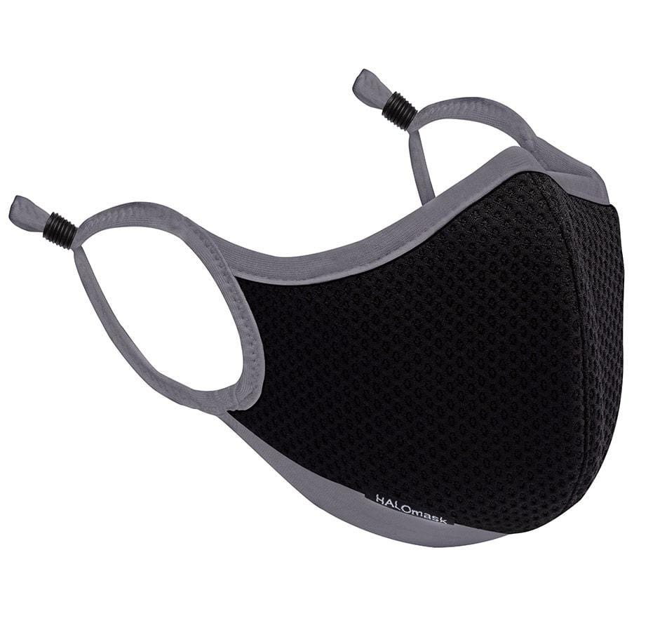 Image of Black Mesh Mask With Gray Trim with HALO Nanofilter™ Technology