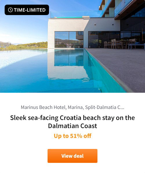 Sleek sea-facing Croatia beach stay on the Dalmatian Coast