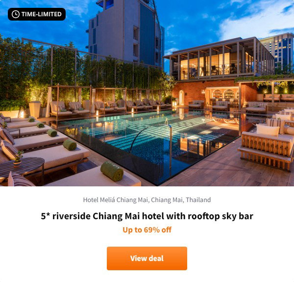 5* riverside Chiang Mai hotel with rooftop sky bar