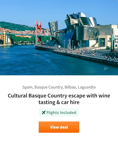 Cultural Basque Country escape with wine tasting &amp; car hire