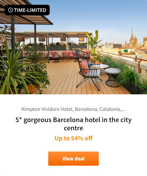 5* gorgeous Barcelona hotel in the city centre