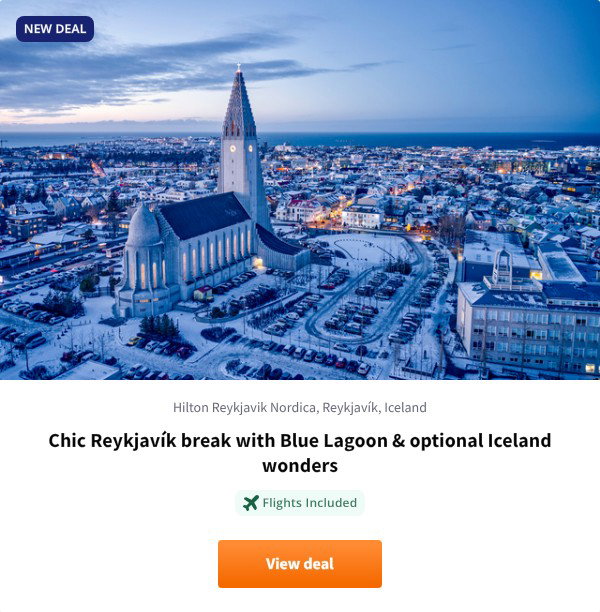 Chic Reykjavík break with Blue Lagoon & optional Iceland wonders