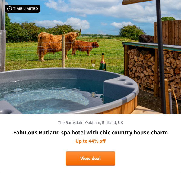 Fabulous Rutland spa hotel with chic country house charm