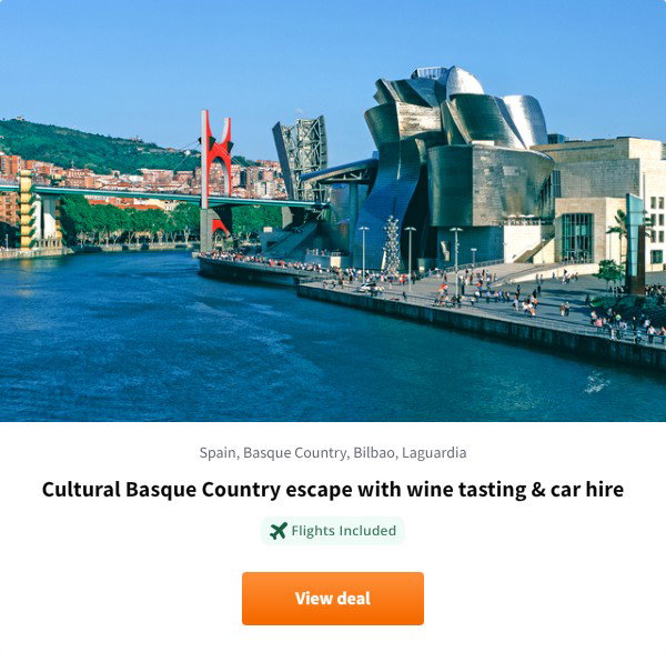 Cultural Basque Country escape with wine tasting & car hire
