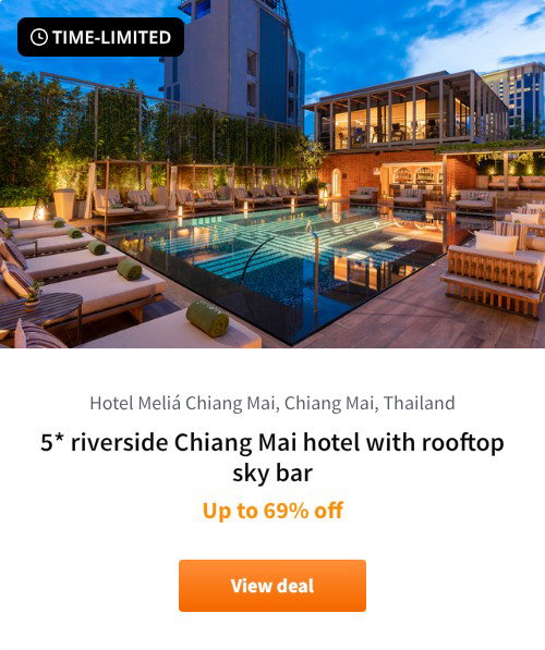 5* riverside Chiang Mai hotel with rooftop sky bar