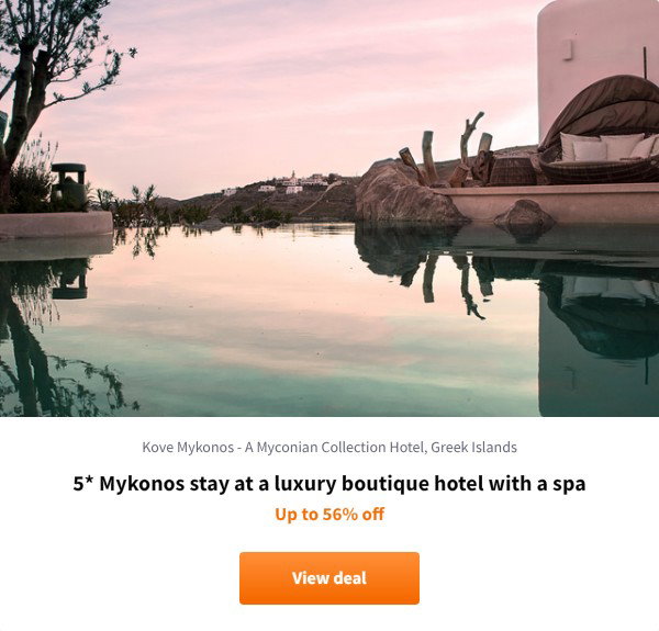 5* Mykonos stay at a luxury boutique hotel with a spa